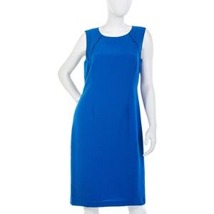 Lafayette 148 Sleeveless Dress Size 10 Blue